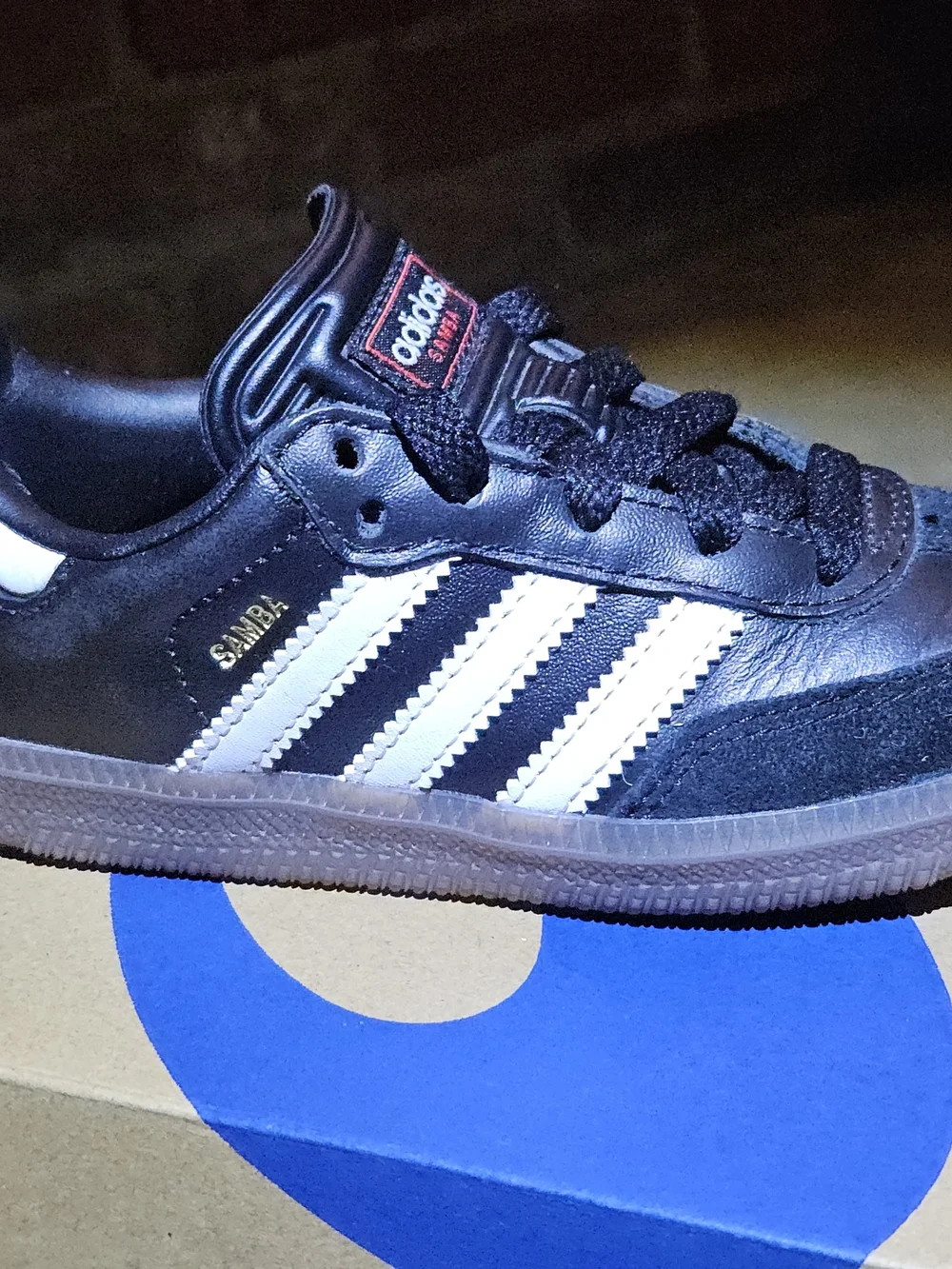 adidas Original Kids' Samba Sneakers in Black and White Gum Sz.11K